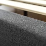 Cadre de lit plateforme capitonné 35 cm Dachelle ZINUS | Sommier | Support à lattes en bois | Facile à monter | 160 x 200 cm | Gris foncé
