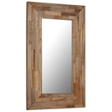Tidyard Miroir Murale | Miroir Salle de Bain | Miroir Bois Rectangulaire Teck Recyclé 50 x 80 cm