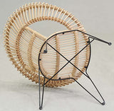 AUBRY GASPARD Fauteuil Soleil en rotin Naturel et métal