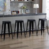 DUHOME Tabouret de Bar en Métal Lot de 2, 76cm Tabouret Haut Empilable Tabouret de Comptoir Industrielle pour Bar Bistro Cuisine