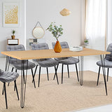 IDMarket - Table à Manger Vintage Noemi 8 Personnes Bois Pied épingle 160 cm