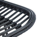 vidaXL 2X Chaises de Bar Tabourets de Bar Siège de Bistrot Chaise de Comptoir Tabouret de Bistrot Tabouret de Comptoir Fauteuil de Bar Noir Résine Tressée