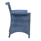 Rotin Design Fauteuil ROSAS Bleu en Osier fitrit