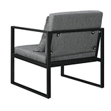 Lot de 2 Fauteuils Design de Salon avec Accoudoirs Siège et Dossier Rembourrré Armature Solide Housse en Polyester 70 x 60 x 60 Gris Foncé