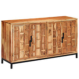 vidaXL Buffet Bois d'Acacia Massif Bahut Commode Vaisselier Meuble Rangement