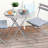 Vanage - Table Bistro avec chaises - Table et chaises pliantes - Salon de jardin 3 pièces - Parfait pour Balcon, Terasse et Jardin - Design intemporel et Couleur actuelle