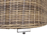 Strandgut07 - Canapé 3 places en polyrattan avec coussins, 90 x 201 x 75 cm