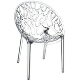 Alterego - Chaise moderne 'GEO' transparente en matière plastique