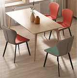 Chaises de Salle à Manger de Cuisine Lot de 2 chaises d'appoint en Cuir étanche avec Pieds en Acier au Carbone Faux Cuir Mat Salon Salon Salle à Manger Chaises de Meubles (Couleur : Rouge)