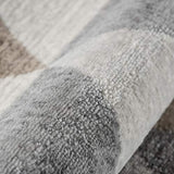 mynes Home Tapis moderne à poils courts en beige, gris, marron avec motif géométrique triangulaire, convient également comme tapis de salon et chambre d'enfant (120 x 170 cm)