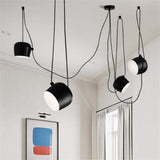 LEIKAS Industrielle en Aluminium Suspension De L'araignée avec Acrylique Noir Blanc LED Suspendu Plafond Lampes Bureau Café Bar Décor