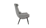 BHDesign Miranda - Fauteuil Moderne scandinave - 2 Coussins de Confort - Tissu - Gris Argenté