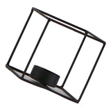 F Fityle Chandelier Géométrique en Métal Style Nordique 3D Porte-Bougie de Mariage Décoration de Maison - Noir - Taille 3_20x12x12cm