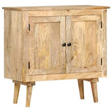 vidaXL Bois de Manguier Massif Buffet Armoire de Rangement avec 2 Portes Commode Meuble de Rangement Armoire Latérale Maison Intérieur 75x35x75 cm