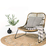 DECOCLICO Fauteuil Bas en rotin Moka