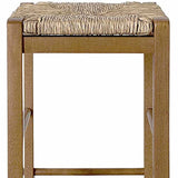 okAffareFatto di Zimbardi Costanza Tabouret en bois avec assise carrée paille h 67 cm en noyer clair pieds en sabre