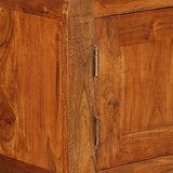 vidaXL Buffet avec Finition en Bois de Sesham Armoire Latérale Meuble de Rangement avec 2 Placards et 2 Tiroirs Intérieur 120x30x75 cm Bois Massif