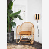 Madam Stoltz Chaise en bambou avec canne