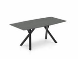 Beliani Table de Salle à Manger - Table de Cuisine - Noir - LISALA