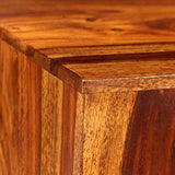 vidaXL 2X Tables Basses Bois Massif de Sesham Table d'Appoint Meuble Salon
