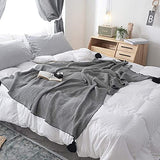 ZGYZ Meubles Modernes Couverture de Jet tricotée à Rayures Noires et Blanches Canapé-lit Ultra Doux avec Pompons Faits à la Main pour fauteuils de canapé Lit de Plage Canapé Pique-Nique, 51"x63