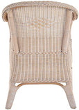 Fauteuil en rotin naturel avec coussins beige/rotin - Avec accoudoirs - Blanc vintage