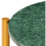 pedkit Table Basse Table de Canapé Vert 60x60x35 cm Pierre véritable Texture marbre