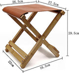 KaTiak Tabouret télescopique Tabouret Pliant Tabouret Pliant en Cuir Camping en Plein air en Bois Pratique Tabouret de pêche Pliant Coussin en Cuir Chaise de Plage