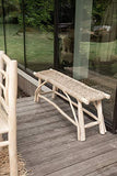 Banquette en Teck, 120cm x 30cm x 40cm, Naturel