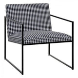 DENZZO - Fauteuil Noir 73cm Pied DE Poule