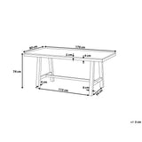 Beliani Table en Bois Pieds Blancs Scania