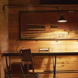 Rétro Vintage Applique Murale,Loft Industrielle Angle Bras Articulé Lampe Murale Réglable Pivotant Lampe de Mur avec Métal Abat-Jour E27 Edison Luminaire pour Chevet Maison Couloir Salon Chambre,D