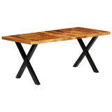 Festnight Table de Salle à Manger ou Cuisine Table à Dîner de Style Industriel 180x90x76cm Bois de Sesham Solide