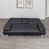 Designetsamaison Banquette Clic Clac 3 Places Noir - Oglio