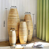 QingT Simple et Moderne, rotin, Vase en Bois, Salon, Hall,-80cm de Hauteur