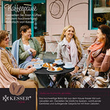 KESSER® Bistroset Set de 3 pièces table de bistrot avec 2 chaises pliantes - Ensemble de meubles de balcon - Ensemble de jardin - Ensemble de meubles de jardin - En métal - Noir