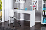 DuNord Bureau Design Blanc Brillant 120 cm