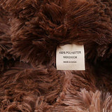 KHDJ Couverture Fausse Fourrure Douce Chaude pour Hiver Plaid Polaire Réversible Couvre-Lit à Poils Longs en Polyester pour Lit Canapé Sofa Entretien Facile,Marron,130 * 160cm