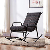 Fauteuils inclinables Fauteuil À Bascule Fauteuil En Rotin Naturel Fauteuil De Style Fauteuil À Bascule Old Man Back Fauteuil De Détente Extérieur Au Balcon Fauteuil À Bascule De Jardin Capacité De Ch