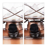 Relaxdays Lanterne tempête LED, Retro comme décoration de fenêtre ou Lampe Jardin, à Piles, cuivrée