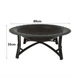 JJFIRE Brasero, Brasero Exterieur, Articles Ménagers Fonte Jardin Brûleur - Diamètre 89cm