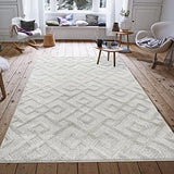Pisa - MUDA - Tapis Berbère à Relief - Crème 200 x 290 cm