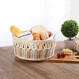 Rotin tissé Panier de Stockage, Corbeille de Fruits Snack Panier Corbeille à Pain, utilisé dans la Chambre Bureau Cuisine (Couleur : Natural, Taille : L)