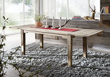 Table à Manger Extensible 160-240x90cm - Bois Massif de Palissandre huilé - Style Colonial/Ethnique - Leeds #53