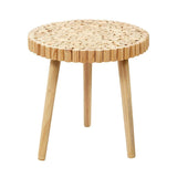 AltoBuy FREJ - Duo de Tables Gigognes Plateau Rondins de Bois