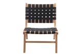 J-Line by Jolipa Fauteuil Ethnique Bois et Textile Noir