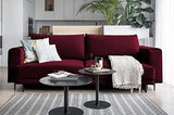 Canapé 3/4 Places Convertible et Espace de Rangement - Fushia - en Tissu de qualité, Dany