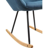 Paris Prix - Fauteuil à Bascule Design Cullman 89cm Bleu