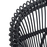 Paris Prix - Fauteuil Design en Rotin Margot 86cm Noir