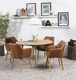 AC Design Furniture Pernille Table à Manger Ronde, Ø: 120 x 75,5 cm, Chêne, Bois, 1 pc